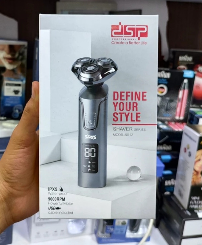 ماشین اصلاح دی اس پی مدل DSP-60112 ضد آب با برش چرخشی